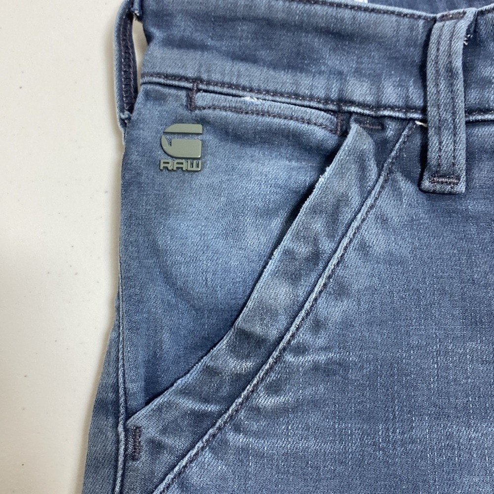 ๐น๐ฅ G-Star Raw Rackam 3D Skinny Jeans Blue Size 30x34 EUC Moto Biker - Picture 7 of 13